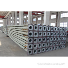 S235JO hot galvanized high mast lighting steel poste